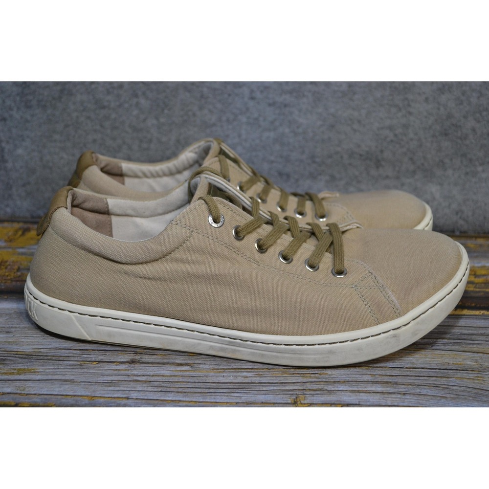 Birkenstock Arran Shoes Mens 11 Beige Canvas Lace Up Casual Sneakers Germany
